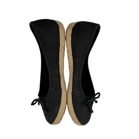 UGG Women's Syleste Canvas Bow Tie Slip On Espadrille Flats Black Size 9.5 - Picture 5 of 13